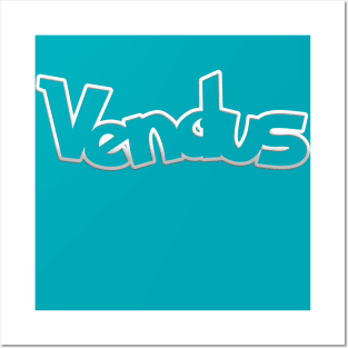 Vendus White Outline Posters and Art